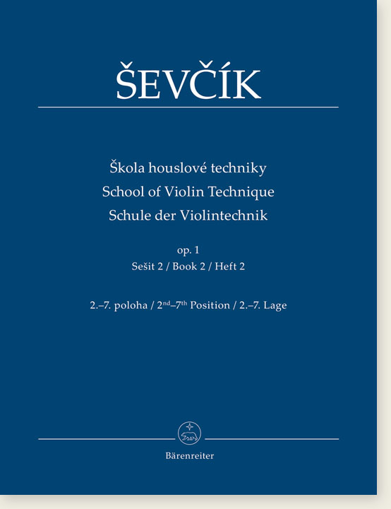 Ševčík School of Violin Technics Op. 1, Book 2, 2nd-7th Position for Violin