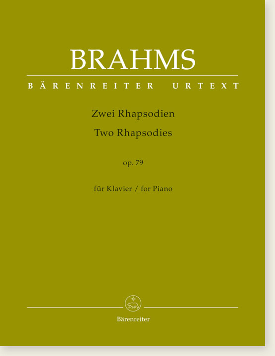 Brahms Two Rhapsodies Op. 79 for Piano