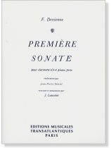 F. Devienne: Première Sonate pour Clarinette si b et Piano-forte F. Devienne: Première Sonate pour Clarinette si b et Piano-forte
