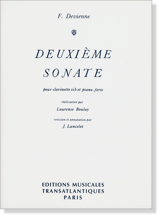F. Devienne: Deuxième Sonate pour Clarinette si b et Piano-forte