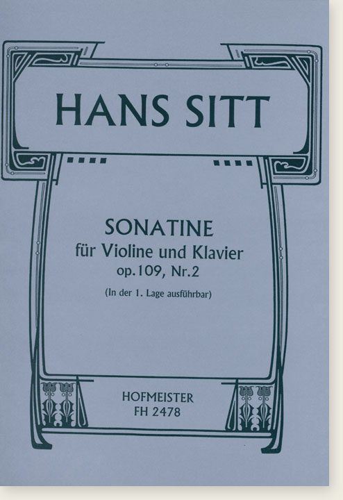 Hans Sitt Sonatine für Violine und Klavier Op. 109, Nr. 2