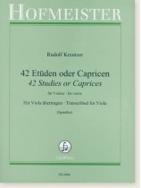 Rodolphe Kreutzer 42 Studies or Caprices Transcribed for Viola (中提琴) Rodolphe Kreutzer 42 Studies or Caprices Transcribed for Viola (中提琴)