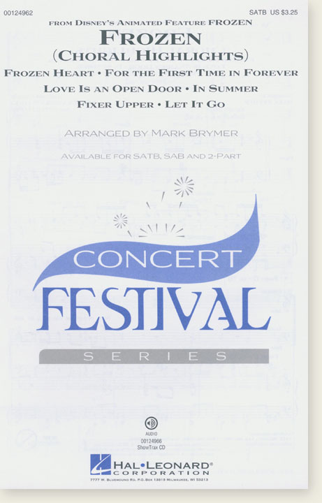 Frozen (Choral Highlights) SATB Frozen (Choral Highlights) SATB