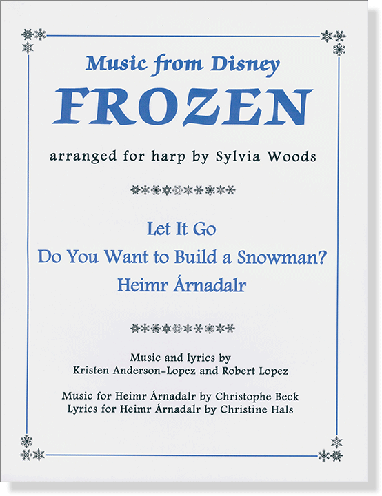 Music From Disney Frozen Arranged for Harp by Sylvia Woods