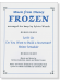 Music From Disney Frozen Arranged for Harp by Sylvia Woods