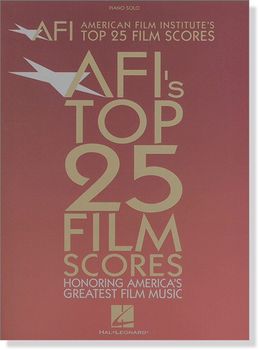 AFI American Film Institute's Top 25 Film Scores Piano Solo