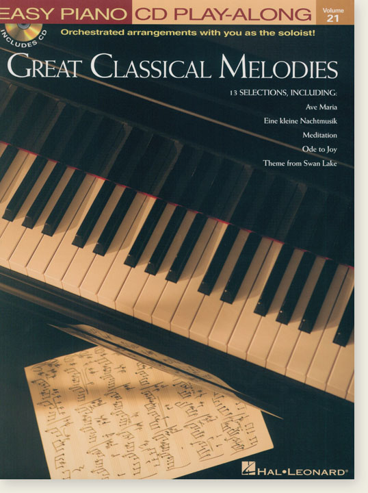 Great Classical Melodies Easy Piano‧CD Play-Along Volume 21