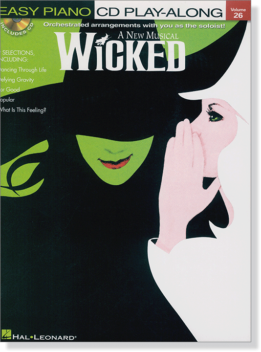 A New Musical【Wicked】Easy Piano‧CD Play-Along Volume 26
