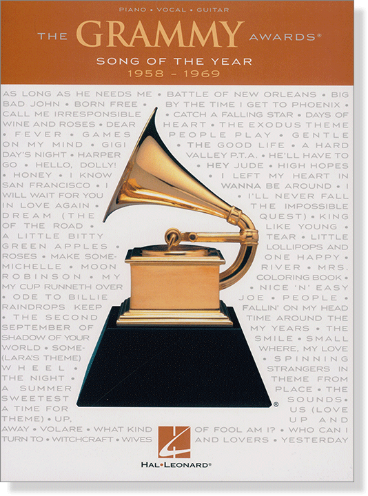 The Grammy Awards【Song of the Year 1958 - 1969】for Piano, Vocal , Guitar