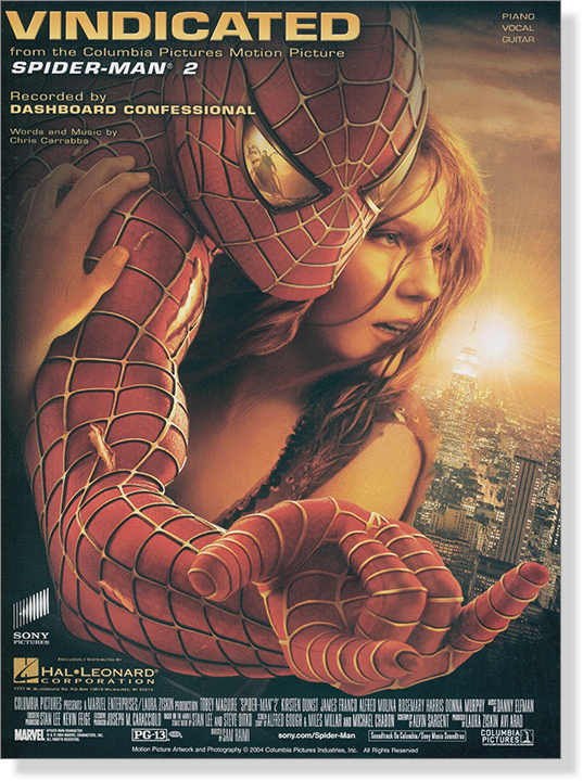【Vindicated】from the Columbia Pictures motion picture - Spider-Man 2  , Piano／Vocal／Guitar