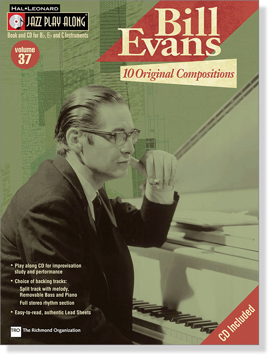Bill Evans Jazz Hal Leonard Play Along Vol. 37