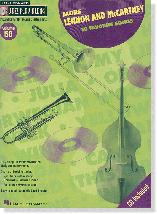 More Lennon and McCartney Hal Leonard Jazz Play Along Vol. 58