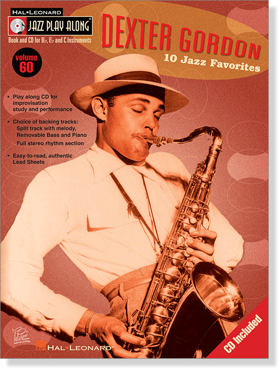 Dexter Gordon Hal Leonard Jazz Play-Along Vol. 60