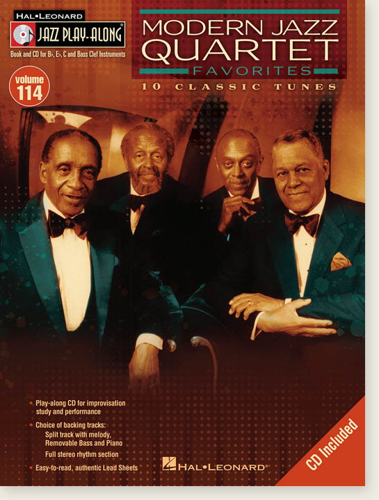 Modern Jazz Quartet Favorites Hal Leonard Jazz Play-Along Vol. 114