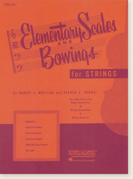 Elementary Scales and Bowings for Strings Cello