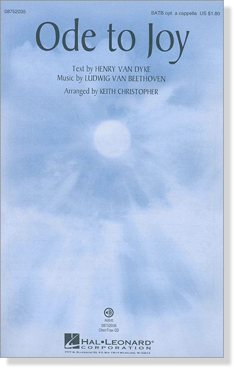 Beethoven【Ode to Joy】SATB opt. a Cappella Beethoven【Ode to Joy】SATB opt. a Cappella