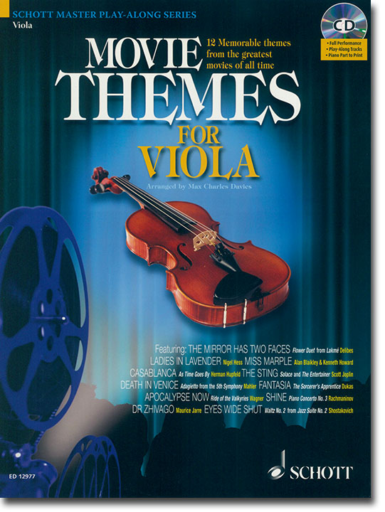 Movie Themes for Viola【CD+樂譜】