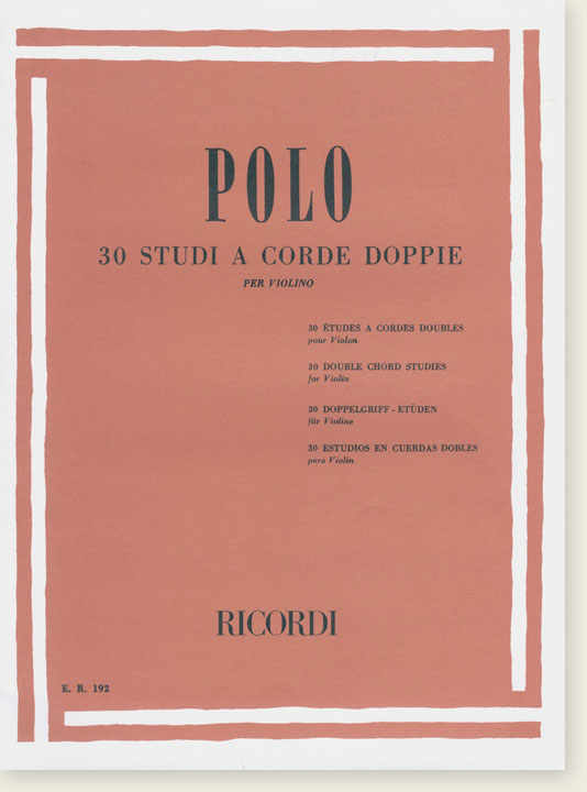 Polo 30 Studi a Corde Doppie per Violino