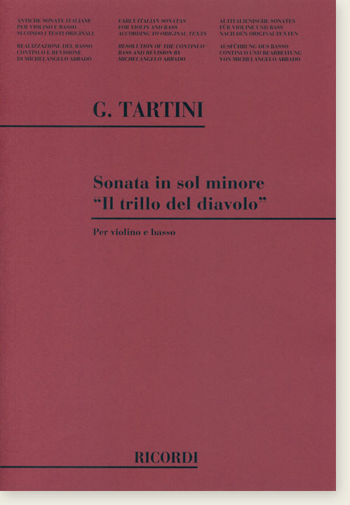 G. Tartini Sonata in Sol Minore "Il Trillo Del Diavolo" Per Violino e Basso