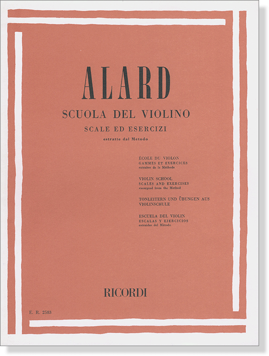 Alard【Scuola del violino】Scale ed esercizi estratte dal metodo 