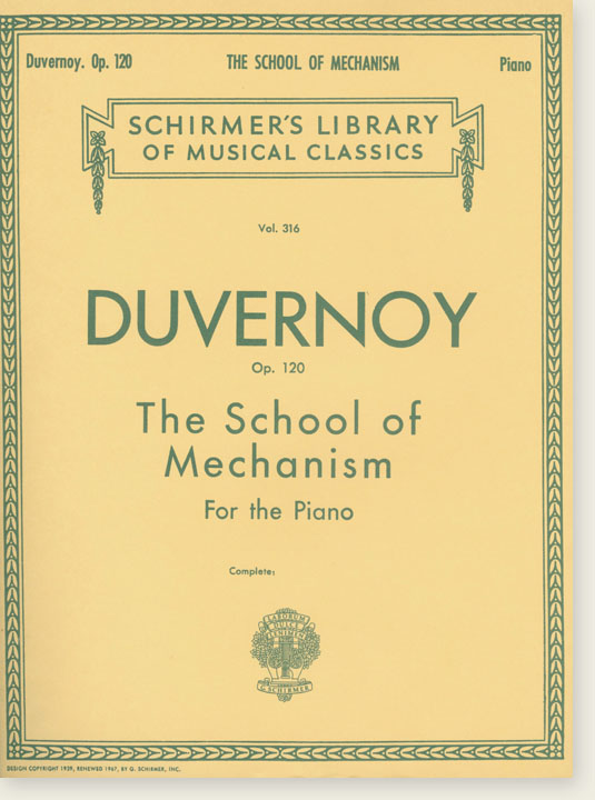 Duvernoy the School of Mechanism Op. 120 for the Piano