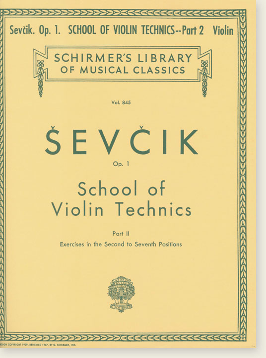 Ševčík School of Violin Technics Op. 1, (PartⅡ)