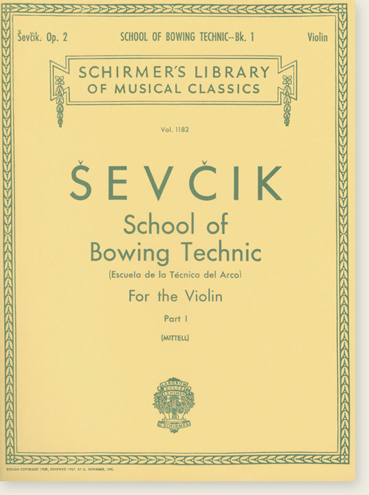 Ševčík School of Bowing Technic for Violin Op. 2, Part 1