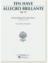 Ten Have Allegro Brillante Op. 19 for Violin and Piano Ten Have Allegro Brillante Op. 19 for Violin and Piano