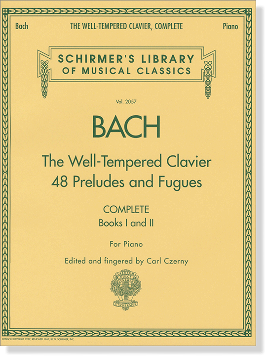 Bach The Well-Tempered Clavier, Complete for Piano , Book Ⅰ and BookⅡ (Czerny)