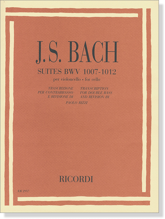 J.S.Bach【Suites, BWV 1007-1012】Trascrizione per Contrabbasso (Rizzi)