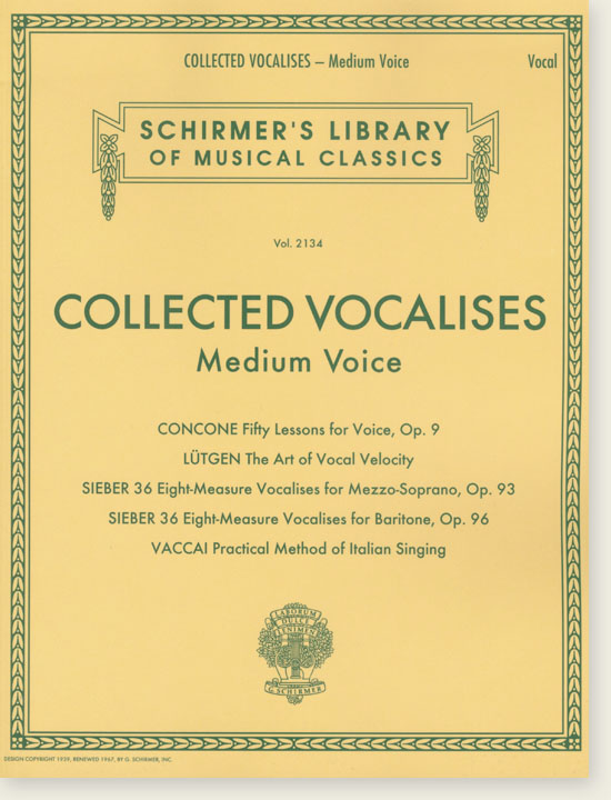 Collected Vocalises: Medium Voice Collected Vocalises: Medium Voice