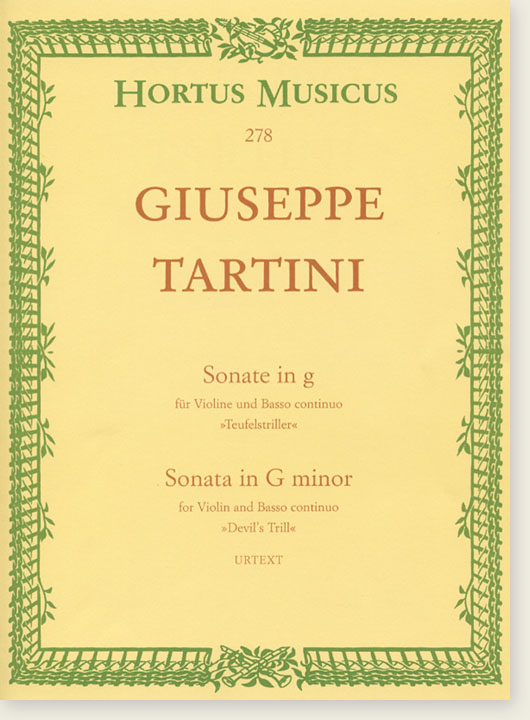Giuseppe Tartini Sonate in G für Violine und Basso Continuo "Teufelstriller" Urtext