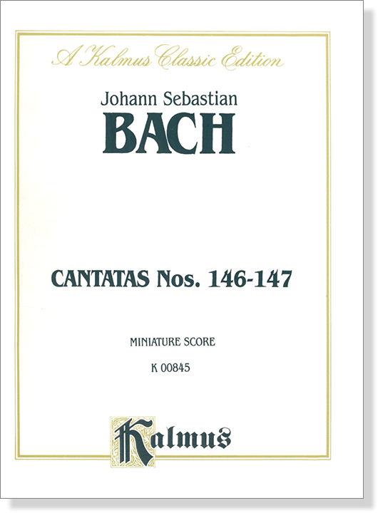 Bach【Cantatas Nos. 146-147】 Miniature Score
