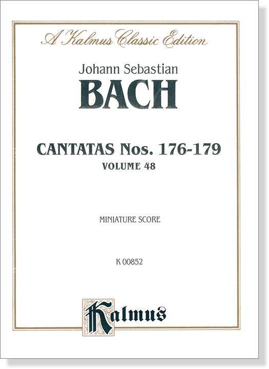 Bach【Cantatas Nos. 176-179】 Volume 48 , Miniature Score