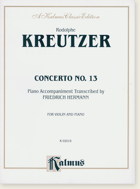 Kreutzer Concerto No. 13 for Violin and Piano