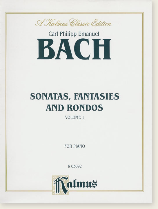 C. P. E. Bach Sonatas, Fantasies and Rondos Volume Ⅰ for Piano