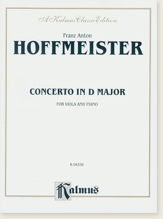 Hoffmeister Concerto in D Major for Viola and Piano