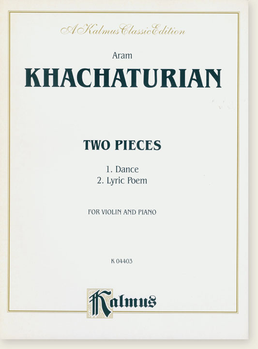 Khachaturian Two Pieces for Violin and Piano