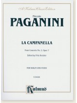Paganini La Campanella from Concerto No. 2, Op. 7 Edited by Fritz Kreisler for Violin and Piano