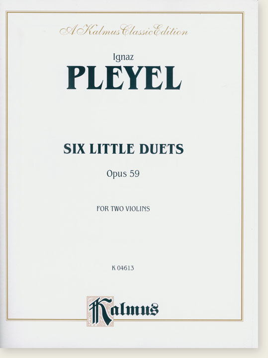 Pleyel Six Little Duets Opus 59 for Two Violins