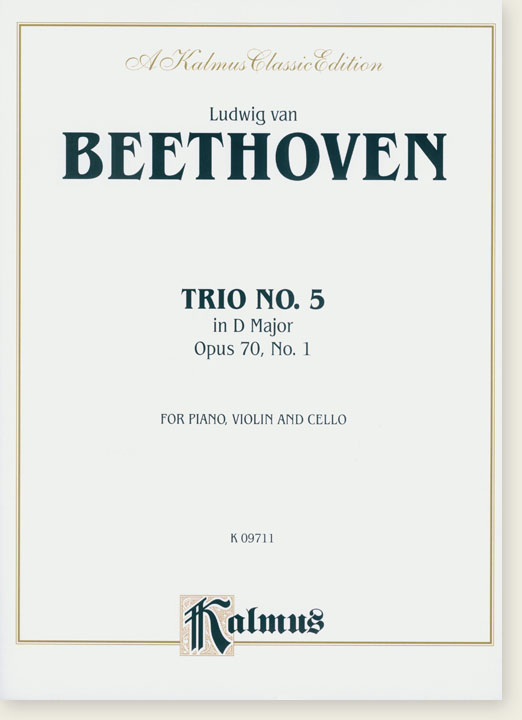 Beethoven Trio No. 5 in D Major Opus 70, No. 1 for Piano , Violin and Cello