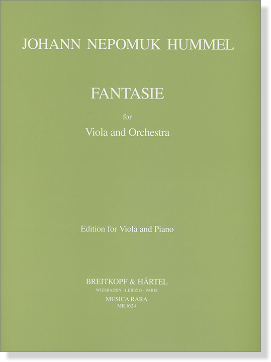 Johann Nepomuk Hummel Fantasie for Viola and Orchestra Edition for Viola and Piano