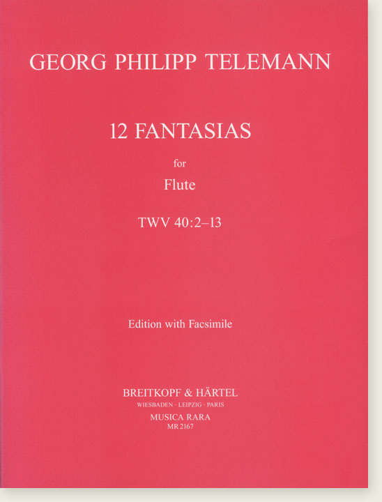 Georg Philipp Telemann 12 Fantasias TWV 40: 2-13 for Flute