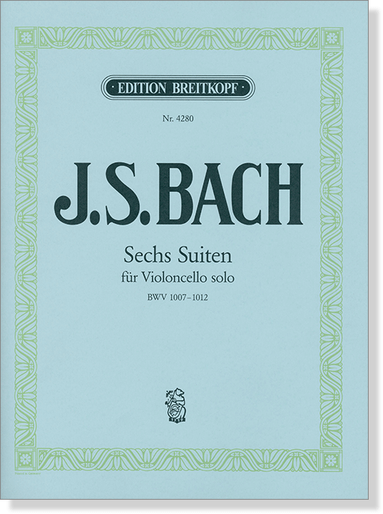 J.S.Bach 【Sechs Suiten】 für Violoncello Solo , BWV 1007-1012