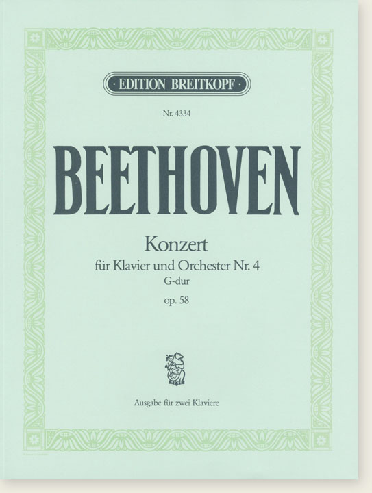 Beethoven Konzert für Klavier und Orchester Nr. 4 G-dur Op. 58, Ausgabe für zwei Klaviere