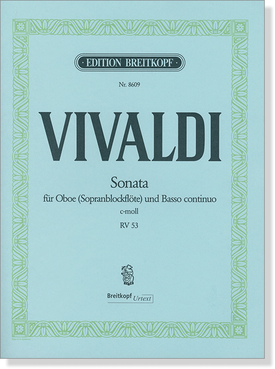 Vivaldi【Sonate c-moll】für Oboe(Sopranblockfloete) und Basso Continuo