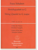 Schubert String Quartet in G Major D 887 - Op. post. 161 Study Scores Schubert String Quartet in G Major D 887 - Op. post. 161 Study Scores