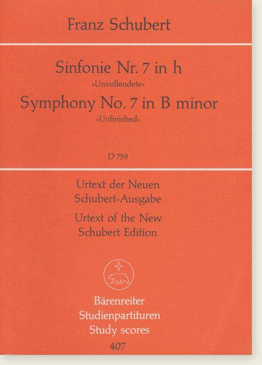 Schubert Symphony No.7 in B minor "Unfinished", D759 Study Scores