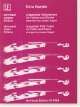 Béla Bartók Hungarian Folk Tunes for Violin and Piano