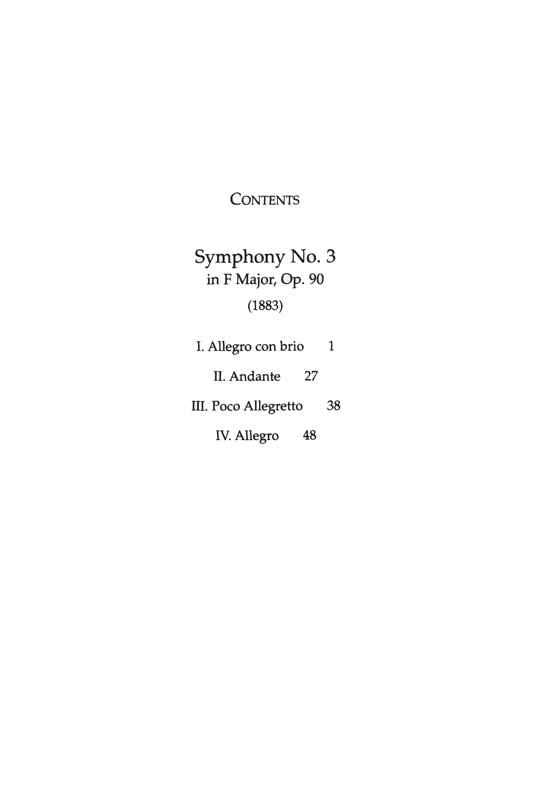 Brahms【Symphony No. 3 in F Major, Op. 90】